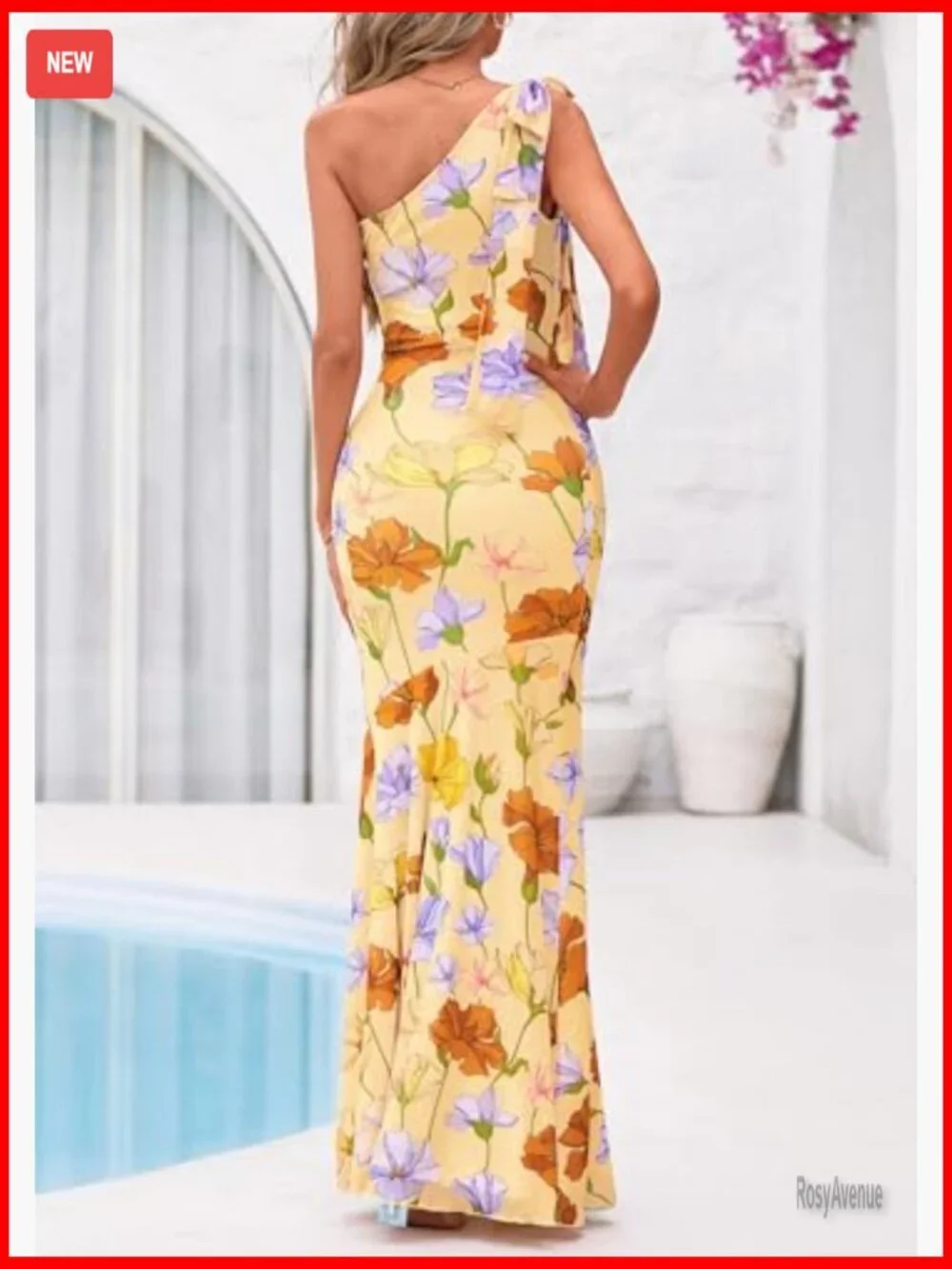 One Shoulder Maxi Dress Formal Bodycon Mesh Slim Fit Lightweight